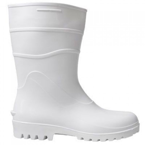 bota pvc cano curto branca